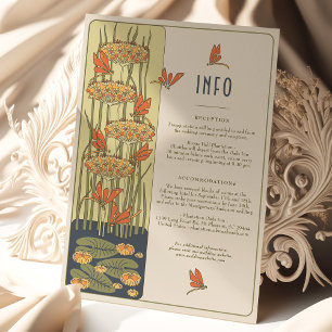 Cartes d'informations Dragonflies Art Nouveau Mari