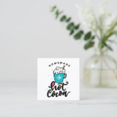 Cartes d'ingrédients de cacao chaud maison (Debout devant)