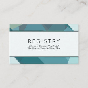 Cartes d'inscription Turquoises modernes et Abstra