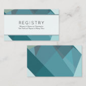 Cartes d'inscription Turquoises modernes et Abstra (Devant / Derrière)