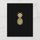 Cartes d'insertion d'ananas tropicales, noir et or (Dos)
