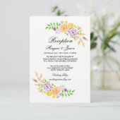 Cartes d'insertion de détails floraux pour récepti (Debout devant)