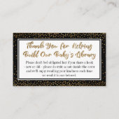 Cartes d'insertion de la demande de livre Confetti (Dos)