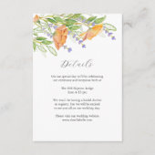 Cartes d'insertion de mariage avec thème de fleurs (Devant)