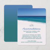 Cartes d'insertion de mariage de plage (Devant / Derrière)