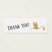 Cartes d'insertion de Merci simple Preppy Gold Sto (Devant)