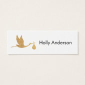 Cartes d'insertion de Merci simple Preppy Gold Sto (Dos)