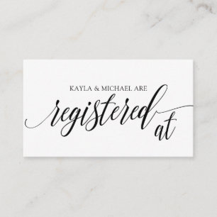 Cartes d'insertion de registre de mariage en calli