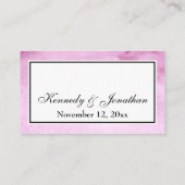 Cartes d'insertion de site web de mariage à l'aqua (Dos)