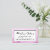 Cartes d'insertion de site web de mariage à l'aqua (Debout devant)