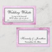 Cartes d'insertion de site web de mariage à l'aqua (Devant / Derrière)