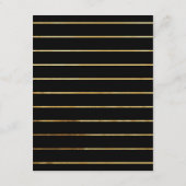 Cartes d'insertion de texte moderne noir et or uni (Dos)