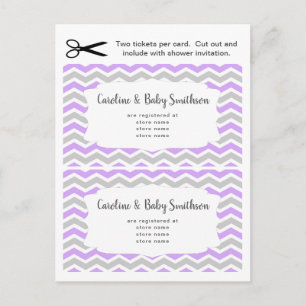 Cartes d'insertion d'information de baby shower,