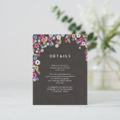 Cartes d'insertion du Mariage Floral Chalkboard (Debout devant)