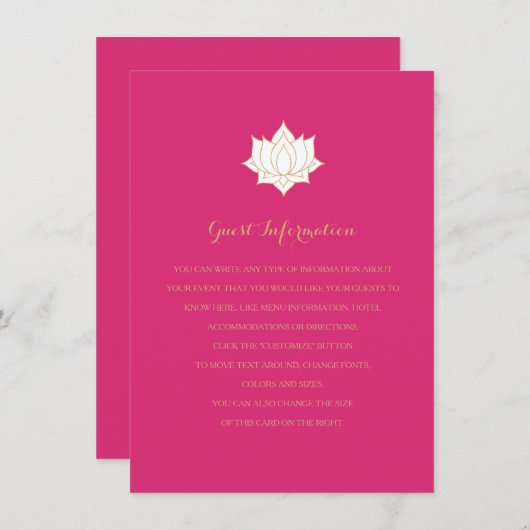 Cartes d'insertion élégantes (Devant / Derrière)