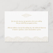 Cartes d'insertion Mariage Gold Chinese Nuages (Devant)