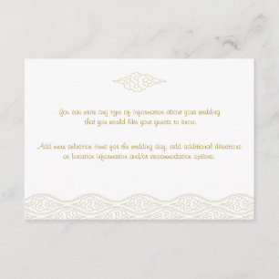 Cartes d'insertion Mariage Gold Chinese Nuages
