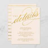 Cartes d'insertion pour Champagne & Gold Script mo (Devant / Derrière)