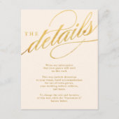 Cartes d'insertion pour Champagne & Gold Script mo (Devant)