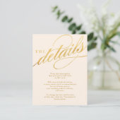 Cartes d'insertion pour Champagne & Gold Script mo (Debout devant)