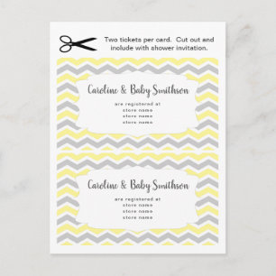 Cartes d'insertion pour liste de naissance Baby Sh