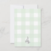 Cartes d'insertion pour livres de lapin en gingham (Dos)