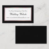 Cartes d'insertion pour site web de mariage en noi (Devant / Derrière)