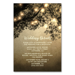 Cartes d'insertion Rustique Vintage Tree Branch Ma