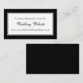 Cartes d'insertion simples pour site web de mariag (Devant / Derrière)