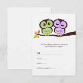 Cartes d'intervention Mariages de Chouette (Devant / Derrière)