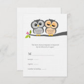 Cartes d'intervention Mariages de Chouette (Devant / Derrière)