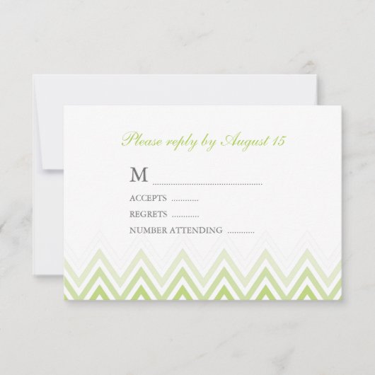 Cartes d'intervention modernes Green Ombre Chevron (Devant)