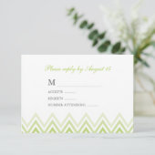 Cartes d'intervention modernes Green Ombre Chevron (Debout devant)