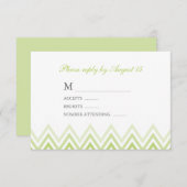 Cartes d'intervention modernes Green Ombre Chevron (Devant / Derrière)
