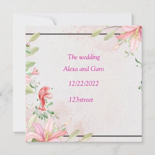 Cartes d'invitation (Devant)