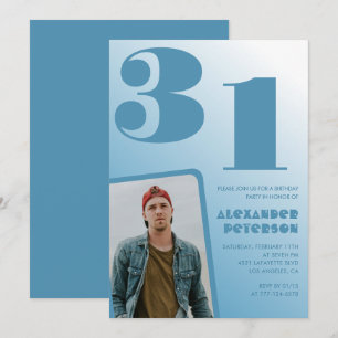 Cartes d'invitation 31e anniversaire garçon Photo 