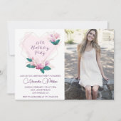 Cartes d'invitation 35e anniversaire Élégant Boho (Devant)