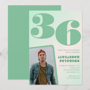 Cartes d'invitation 36e anniversaire garçon photo 