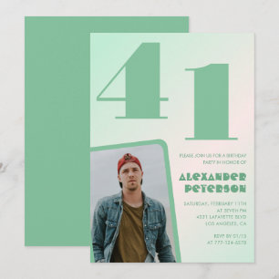 Cartes d'invitation 41e anniversaire garçon photo 