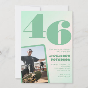 Cartes d'invitation 46e anniversaire garçon photo