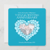 Cartes d'invitation 4ème anniversaire de mariage t (Devant)