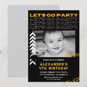 Cartes d'invitation 4ème anniversaire garçon photo