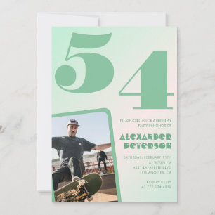 Cartes d'invitation 54ème anniversaire garçon phot