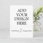 Cartes d'invitation 5x7" Impression personnalisée (Debout devant)