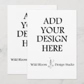 Cartes d'invitation 5x7" Impression personnalisée (Devant / Derrière)