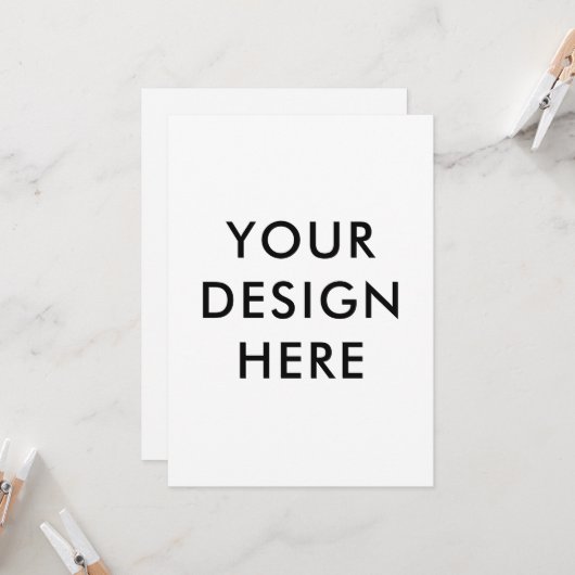 Cartes d'invitation 5x7" personnalisées (Devant/Arrière en situation)