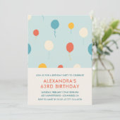 Cartes d'invitation 63e anniversaire Ballons Moder (Debout devant)