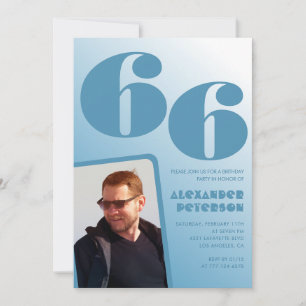 Cartes d'invitation 66ème anniversaire homme dégra