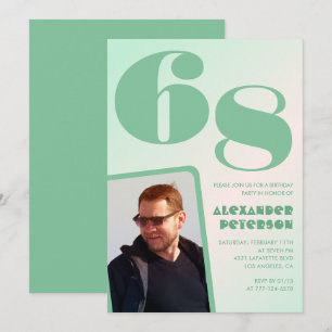Cartes d'invitation 68e anniversaire garçon photo 