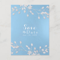 Cartes d'invitation à date de sauvegarde Fleur bla